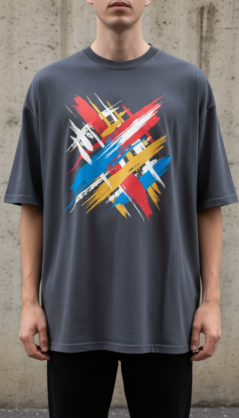 Metro Red oversized graphic tee